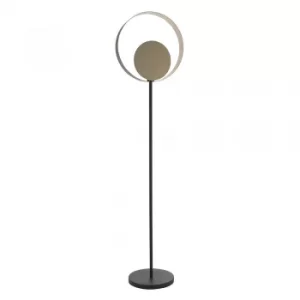 Image of Complete Floor Lamp Brushed Nickel Plate, Matt Black