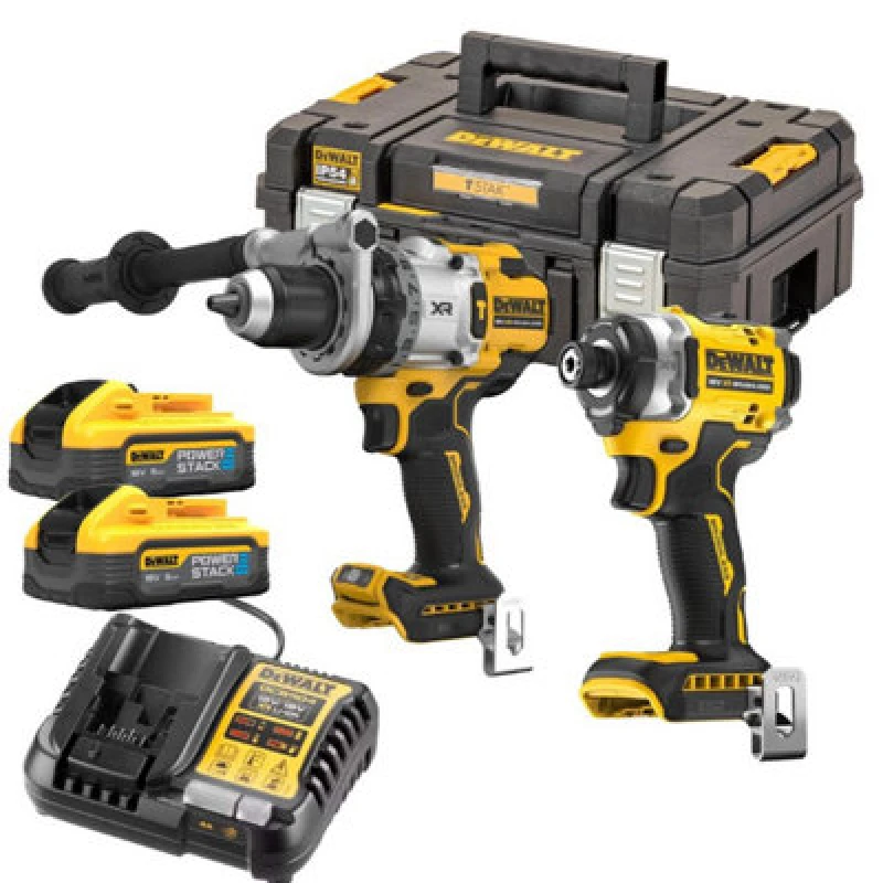 Image of DEWALT Dck2200H2T 18V Xr Brushless Power Tool Kit 2X 5.0Ah Powerstack + Case