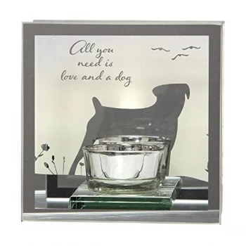 Image of Reflections Of The Heart Mirror Tealight Holder - Dog