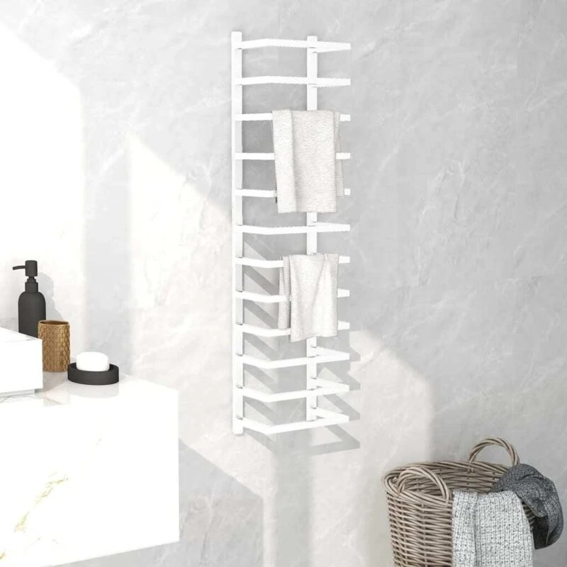 Image of VIDAXL Towel Rack White 24x12x96cm Steel Vidaxl 8720286504253