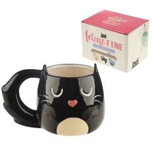 Image of Cute Ceramic Black Cat Mug