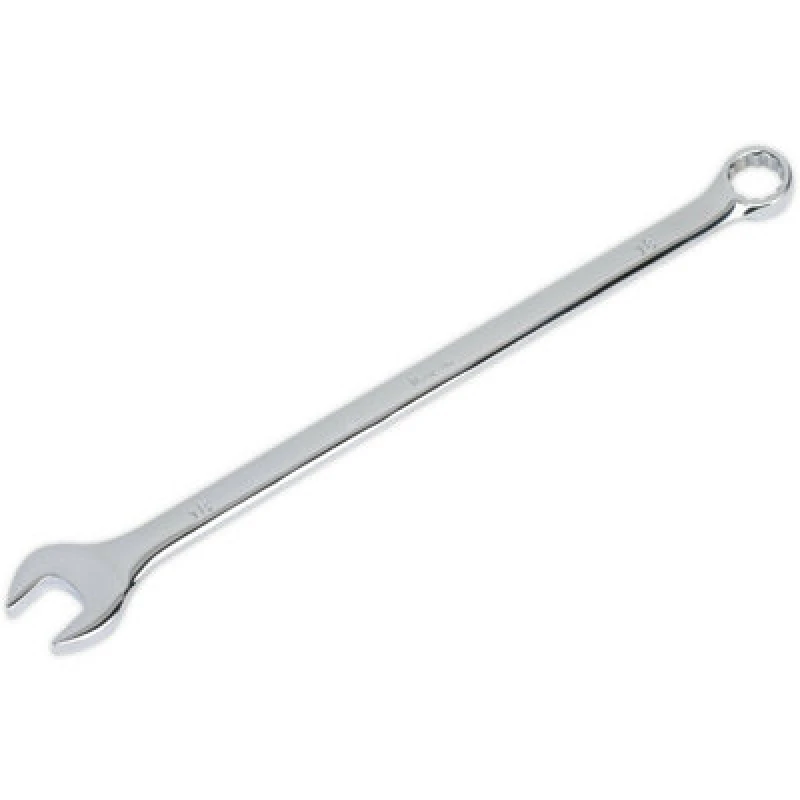 Image of Loops 18mm x 333mm Extra Long Combination Spanner - Chrome Vanadium Steel Nut Wrench Metallics