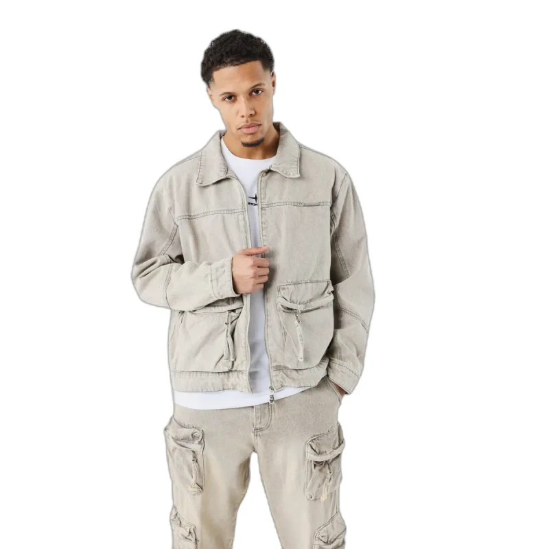 Image of Project X Paris Denim jacket Project X Paris brute workwear Beige Male S