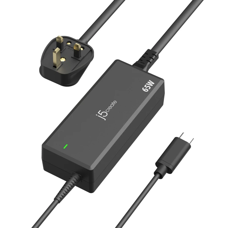 Image of j5 create j5create JUP1265 65W PD USB-C Power Adapter - UK JUP1265-FN