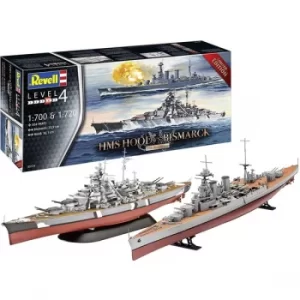 Image of HMS Hood vs Bismarck Level 4 Revell Model Kit