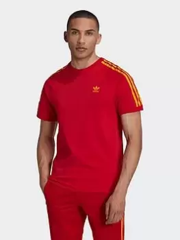 Image of adidas Originals Spain Nations Tee, Red/Gold, Size XS, Men