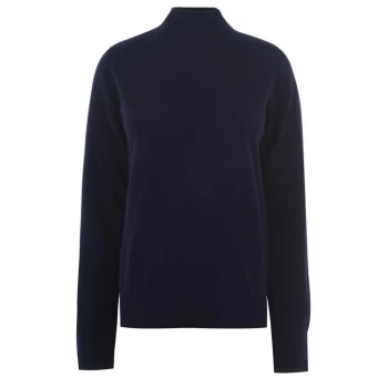 Image of Linea Woolcash Turtle Neck Jumper - Navy