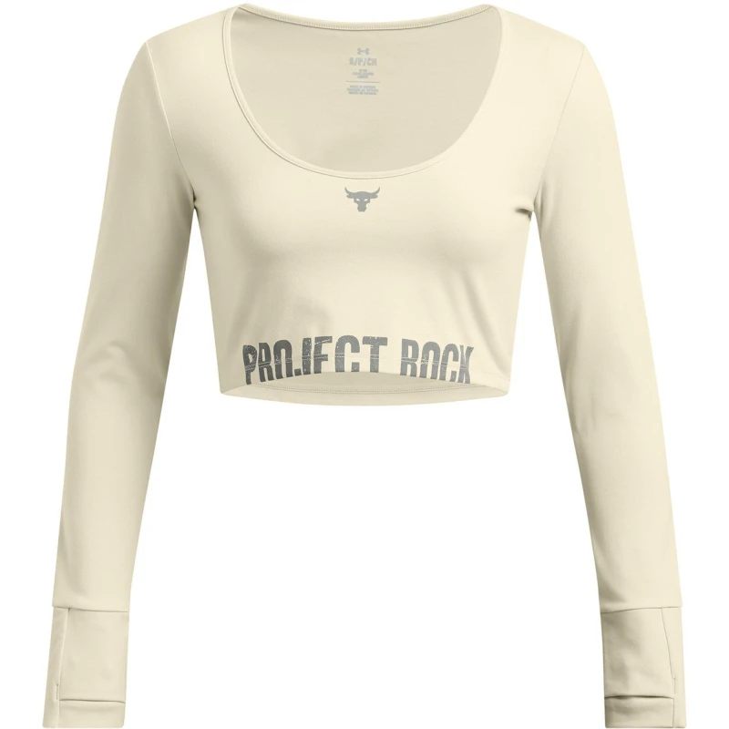 Image of Under Armour Womens Long Sleeve Performance Gym Top Brown female 8 (XS)