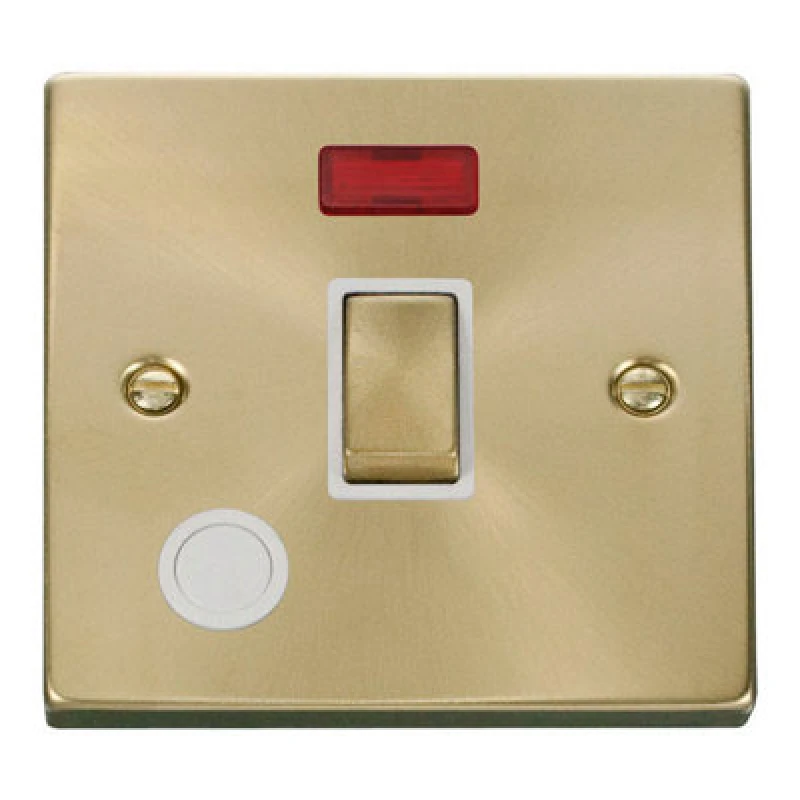 Image of SE Home Satin / Brushed Brass 1 Gang 20A Ingot DP Switch With Flex With Neon Gold unisex