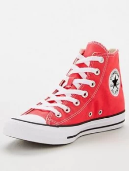 Image of Converse Chuck Taylor All Star Hi Top Trainers - Red