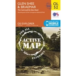 Image of Glen Shee & Braemar, the Cairnwell & Glas Maol by Ordnance Survey (Sheet map, folded, 2015)