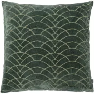 Image of Ashley Wilde Dinaric Cushion Cover (One Size) (Fern/Dark Green)