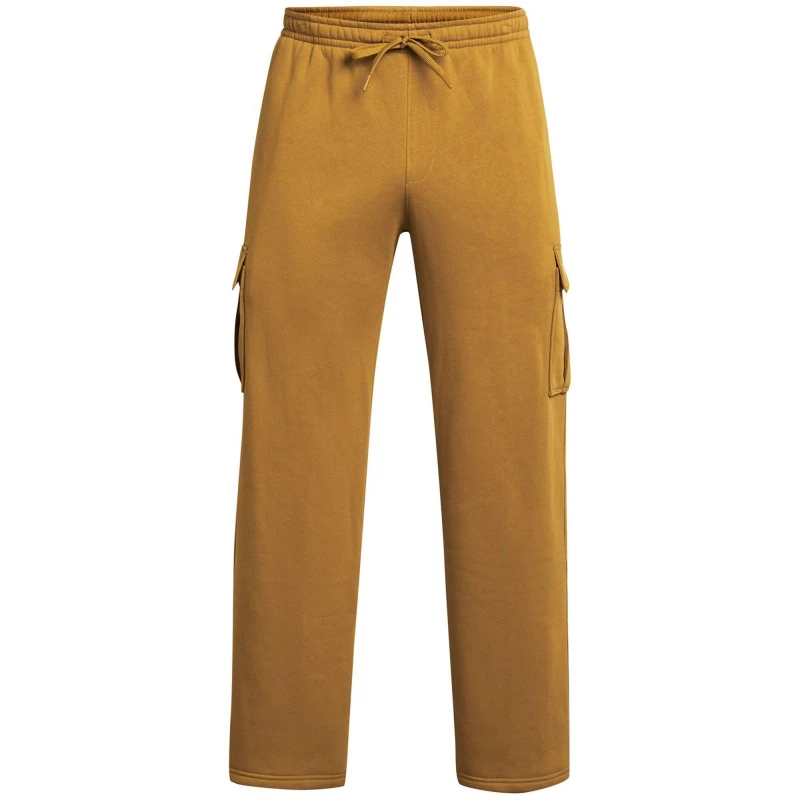 Image of Under Armour Mens PR Icon Open Hem Fleece Joggers Yellow male XS