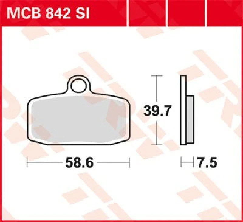 Image of TRW MCB842SI Brake pad set Brake Pad Set,disc brake (402)