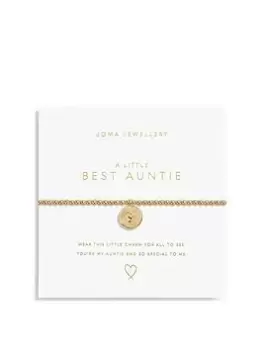 Image of Joma Jewellery GOLD A LITTLE BEST AUNTIE BRACELET, Gold, Women