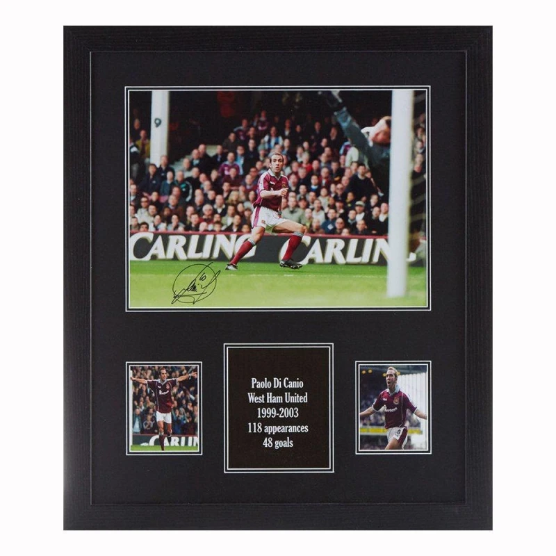 Image of AllStarSignings Ltd Paolo Di Canio signed framed West Ham United shirt Claret unisex One Size