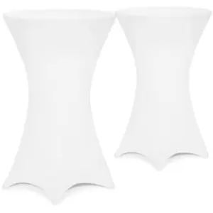 Image of 2x Bar Table Cover Diameter 60-65cm / 70-75cm / 80-85cm Colour Size Choice Stretch Fabric Cocktail Spandex Wedding Banquets Birthday bbq Party 2er