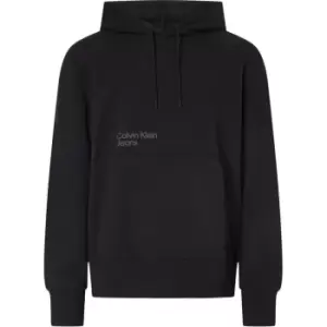 Image of Calvin Klein Jeans Blurred Colored Address Hoodie - Black