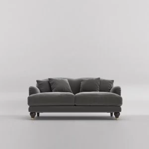 Image of Swoon Holton Velvet 2 Seater Sofa - 2 Seater - Granite