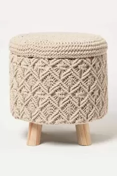 Image of Indy Macrame Storage Footstool