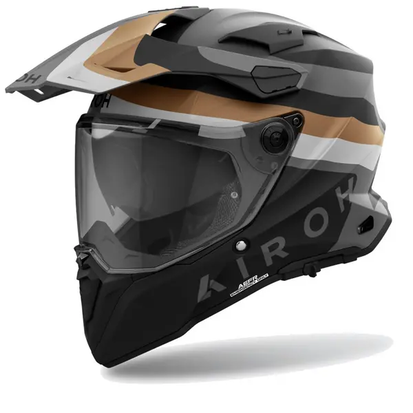 Image of Airoh Commander 2 Doom Gold Matt Adventure Helmet Size M