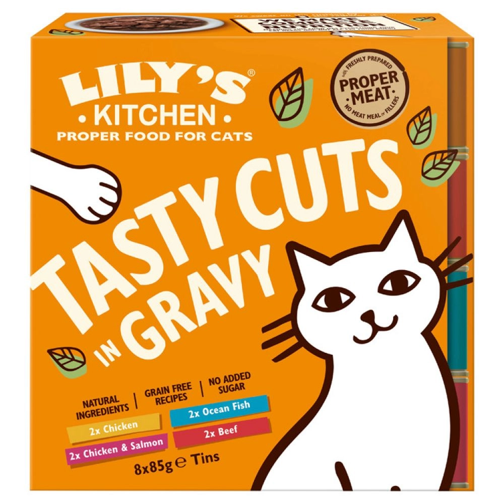 Image of Lily's Kitchen Tasty Cuts Mixed MultiPcs Cat Food 8x85g