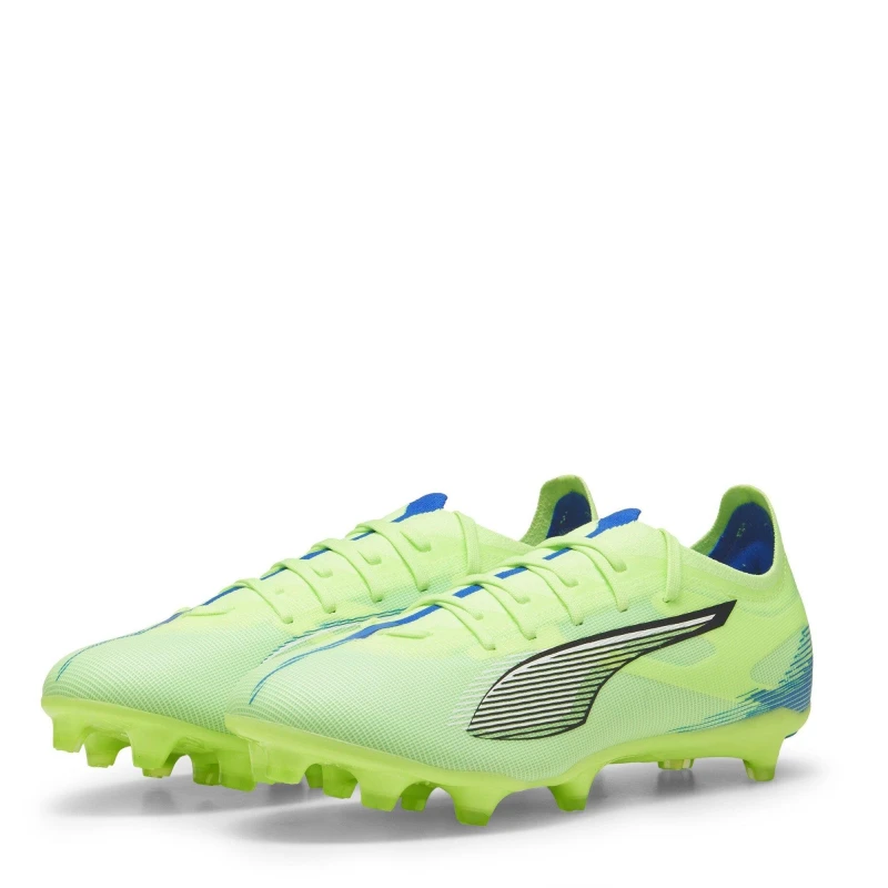 Image of Puma Mens PUMA Ultra 5 Match Firm Ground Football Boots Green/Wht/Blue male 7 (40.5)