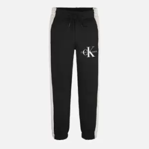 Image of Calvin Klein Boys' Colour Block Monogram Sweatpants - CK Black - 14 Years