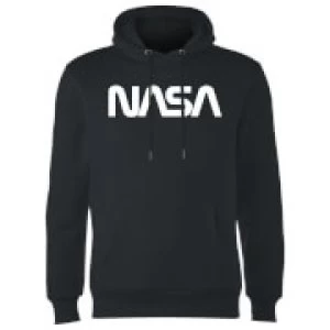 Image of NASA Worm White Logotype Hoodie - Black