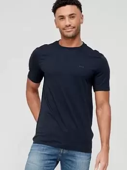 Image of BOSS Thompson Tonal Logo T-Shirt - Dark Blue, Dark Blue, Size L, Men