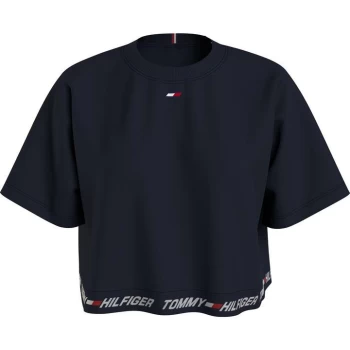 Image of Tommy Sport Crop T Shirt - Desert Sky