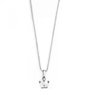 Image of Ladies D For Diamond Sterling Silver Necklace