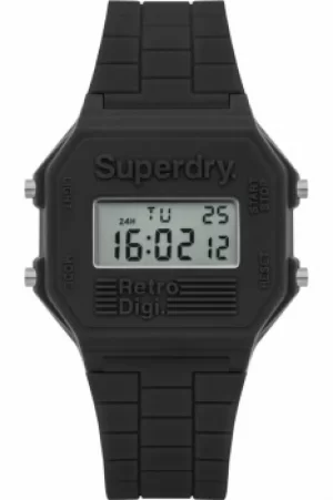 Image of Mens Superdry Retro Digi Alarm Chronograph Watch SYG201E