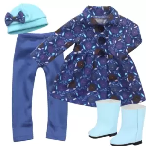Image of Sophia's By Teamson Kids Winter Outfit With Boots For 14.5" Dolls Blue