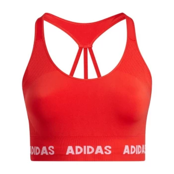 Image of adidas Training Aeroknit Bra (Plus Size) Womens - Vivid Red