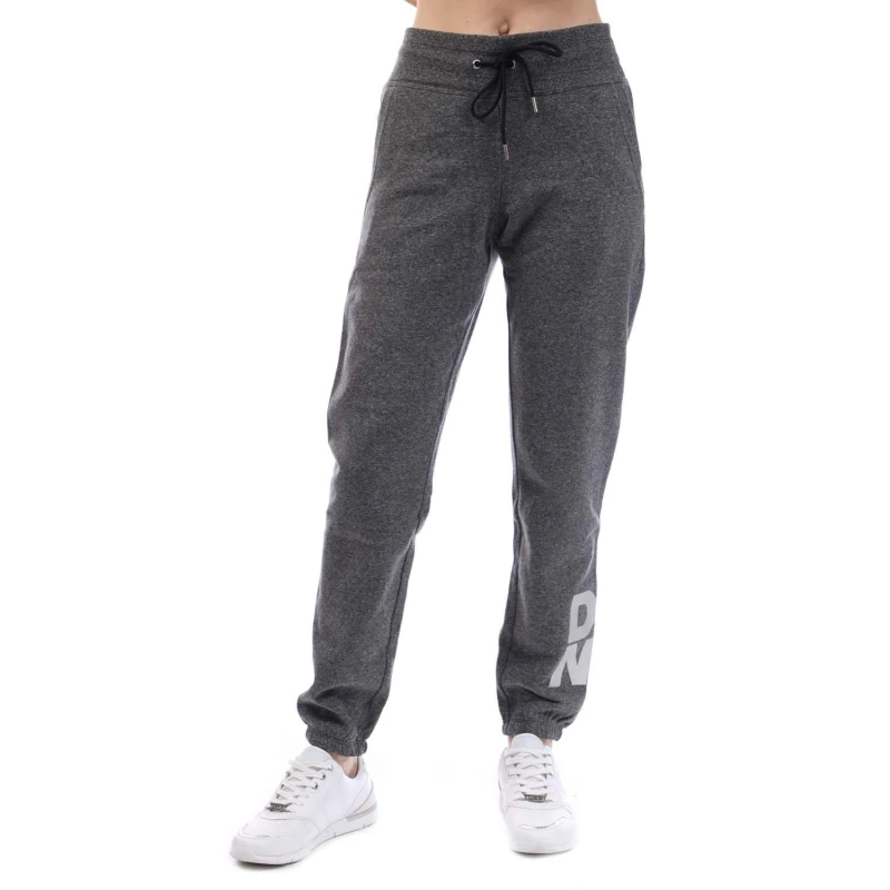 Image of DKNY Foil Logo Jogger with Pockets Black Silver female M