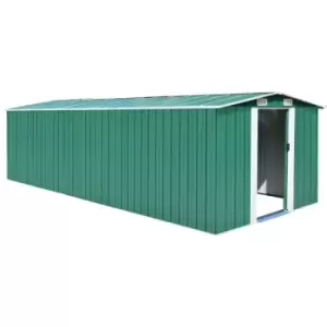 Image of Vidaxl - Garden Shed Metal 257x580x181cm Green - Green