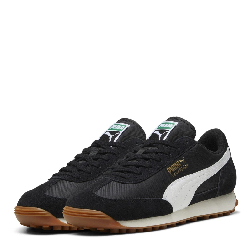 Image of Puma Easy Rider Vintage Trainers Black/White 8 UK