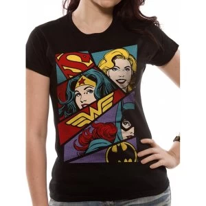 Image of DC Originals - Heroine Art Womens Medium T-Shirt - Black