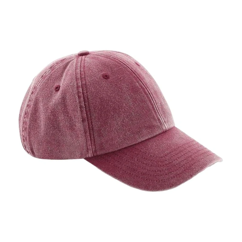 Image of Beechfield Beechfield Men Vintage Low Profile Cap in Red Red One Size Male 5063527315953