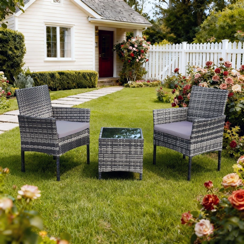 Image of Linea Linea Fiji 3pc Bistro 63 Grey/Black unisex One Size