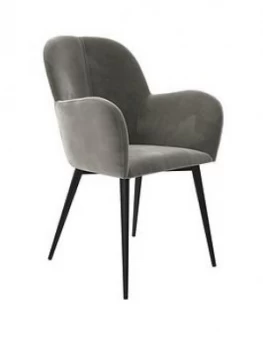 Image of Fitz Velvet Accent Chair - Grey