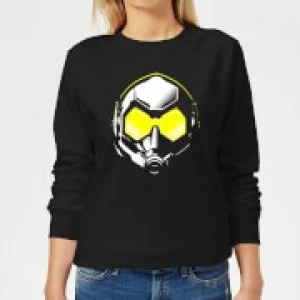 Image of Ant-Man And The Wasp Hope Mask Womens Sweatshirt - Black - M