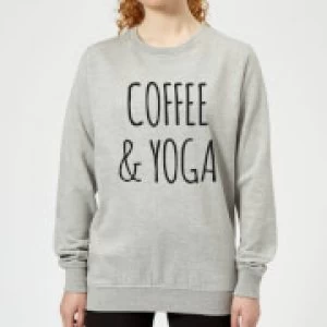 Image of Coffee and Yoga Womens Sweatshirt - Grey - 4XL