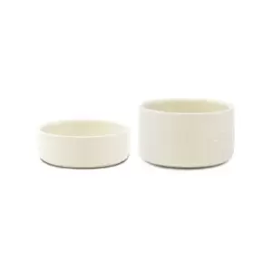 Image of Scruffs Set of 2 Medium Icon Dog Bowls Cream