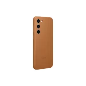 Image of Samsung Leather Case for Galaxy S23+ in Camel (EF-VS916LAEGWW)