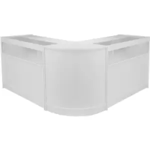 Image of Shop Reception Counter Display Cabinet Shop Counter Retail Sales - Brilliant White