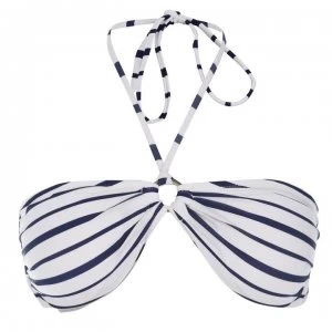 Image of Dorina Gren Bandeau Bikini Top - Blue STRIPE 312