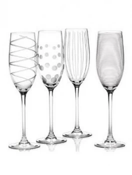Image of Cheers Flute Glasses ; Set Of 4