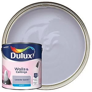 Image of Dulux Walls & Ceilings Lavender Quartz Matt Emulsion Paint 2.5L
